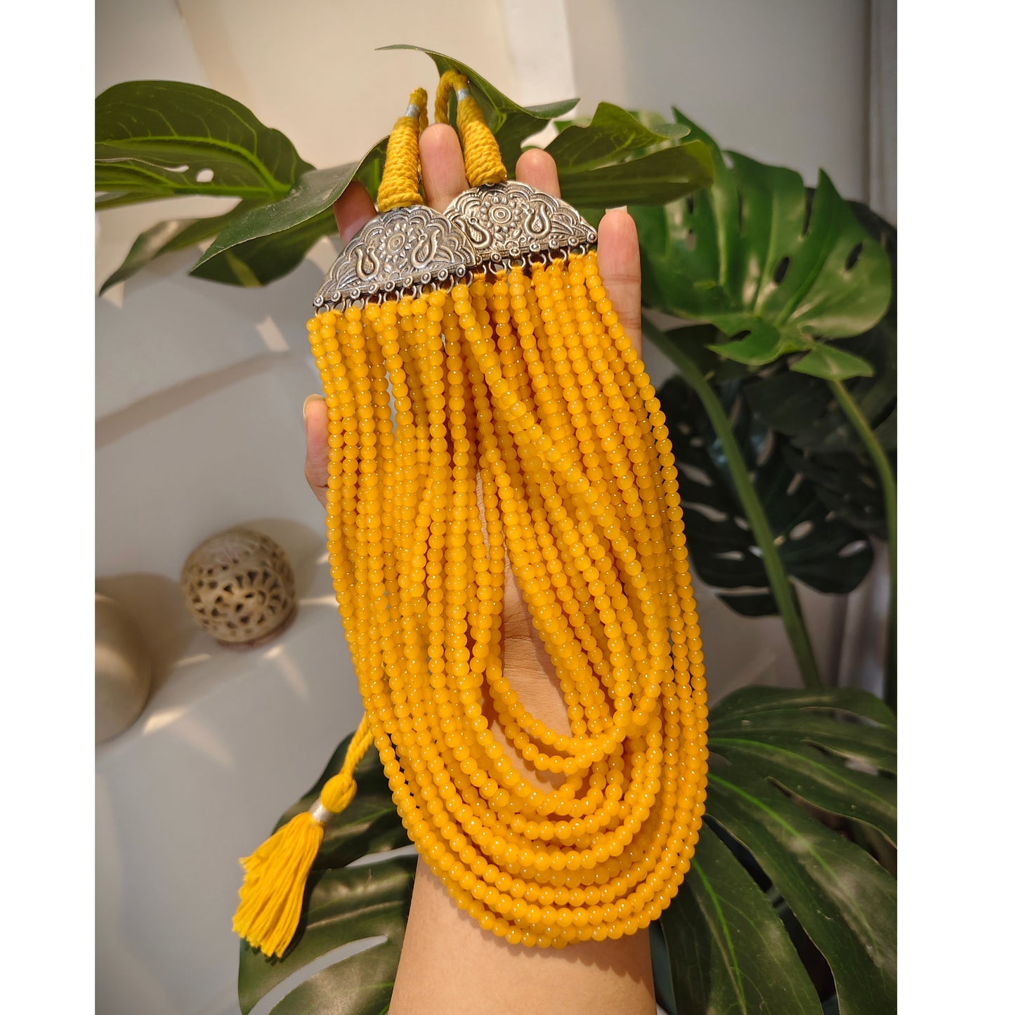 Beautiful Designer Beaded Multiple Lines Necklace