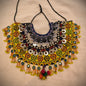 Beautiful Afghani Huge Neckpiece With Afghani Coins And Moti Jaal Work