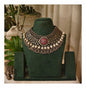 Beautiful Designer Jaal Neckpiece (vintage golden & silver polish)