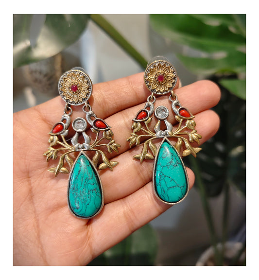 Beautiful Designer Stone Embedded Earrings
