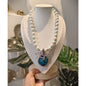Beautiful Designer Natural Stone Pendant Necklace With Japanese Pearls Mala