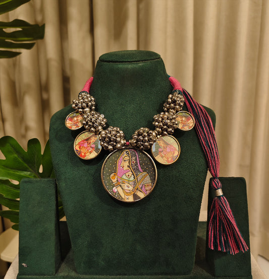 Beautiful Designer Ghungroo Ball Painting Mix Neckpiece