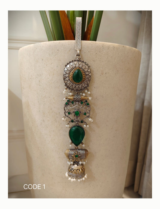 Beautiful Designer Stone Embedded Dual Tone Long Chaabi Gutchha (worn on the waist)