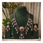 Beautiful Designer Stone Embedded Necklace With Earrings