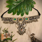 Beautiful Designer Stone Embedded Choker With Earrings