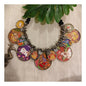 Beautiful Designer Painting Mix Overlapping Neckpiece