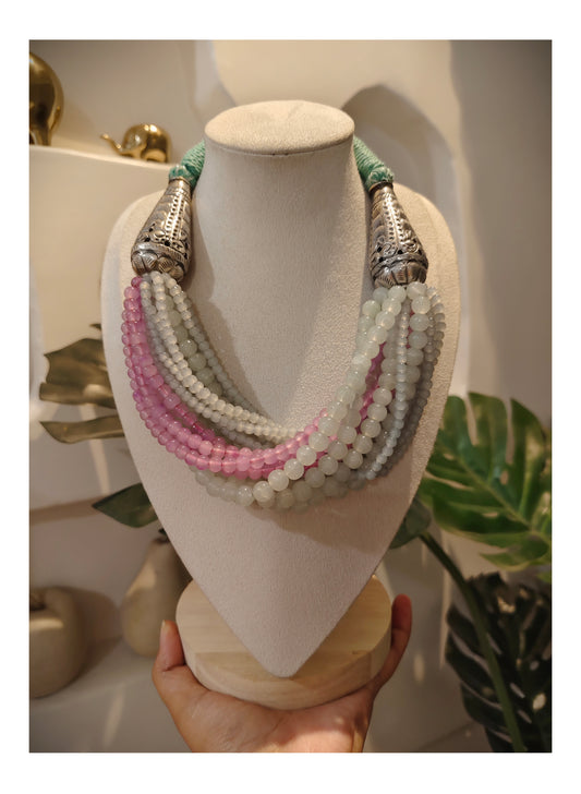 Beautiful Designer Twisted Beads Statement Necklace