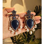 Beautiful Designer Stone Embedded Peacock Earrings