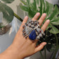 Beautiful Designer Fusion Stone Embedded Adjustable Ring