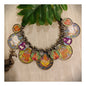 Beautiful Designer Painting Mix Overlapping Neckpiece