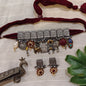 Beautiful Designer Charms Mix Statement Choker With Earrings