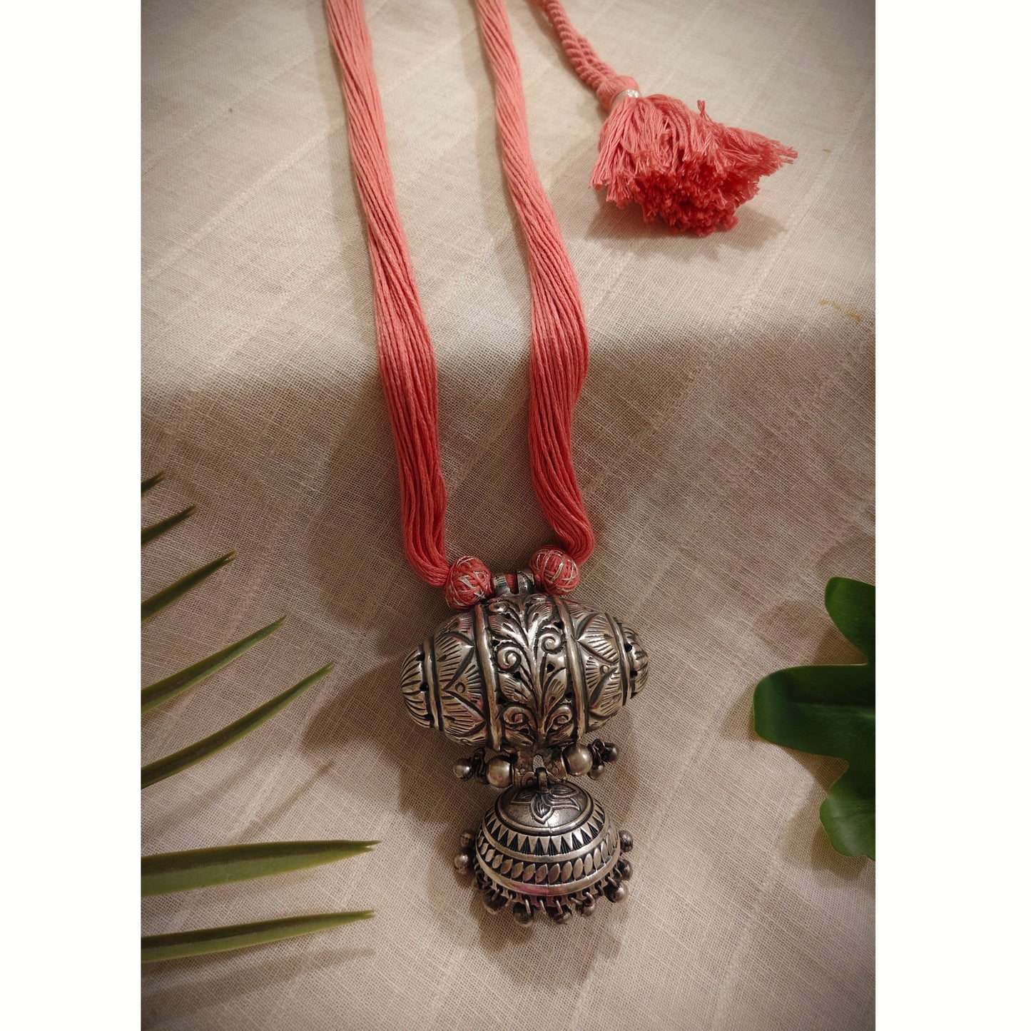 Beautiful Designer Damru Pendant Long Necklace