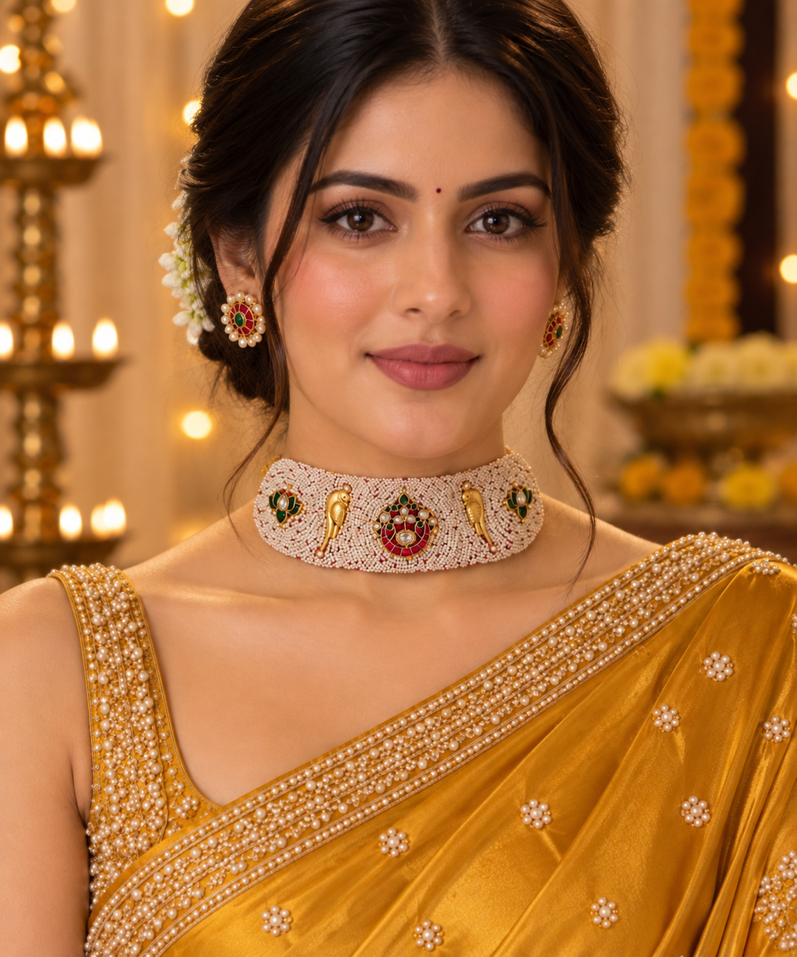 Beautiful Designer Statement Choker (no earrings)