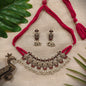 Beautiful Designer Kempstone Neckpiece With Earrings