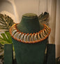 Beautiful Designer Zig Zag Design Neckpiece In Dual Tone