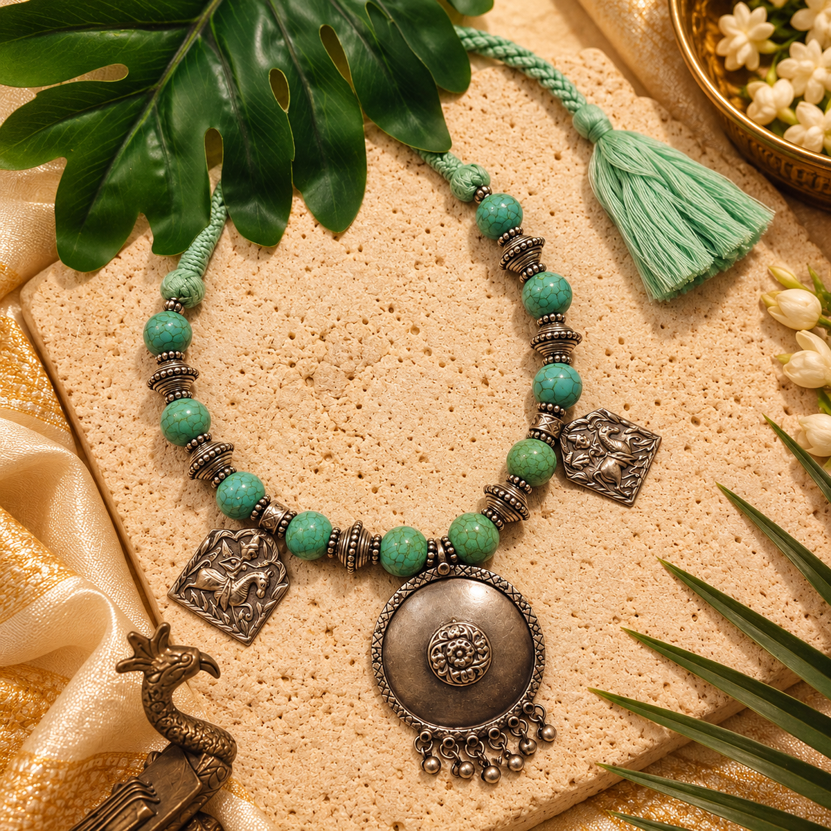 Beautiful Designer Paatri Mix Neckpiece