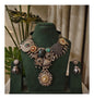 Beautiful Designer Fusion Statement Neckpiece With Earrings