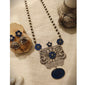 Beautiful Designer Kempstone Pendant Long Necklace With Earrings