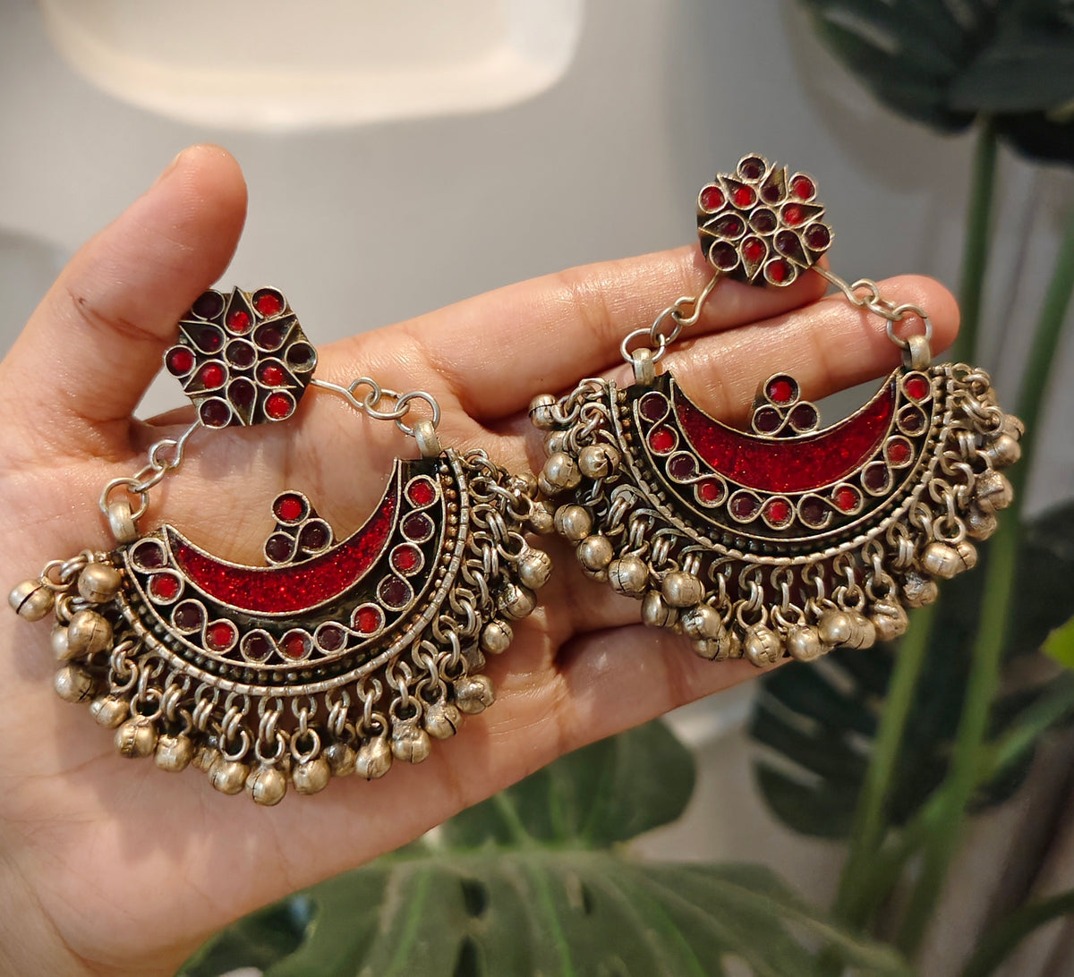 Beautiful Afghani Vintage Big Chaandbali Earrings