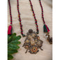 Beautiful Designer Fusion Pendant With Kundan Detailing Long Necklace