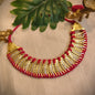 Beautiful Designer Zig Zag Design Neckpiece In Dual Tone