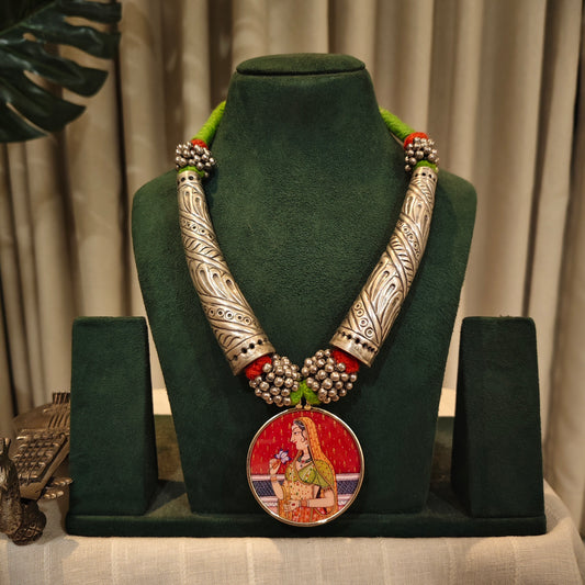 Beautiful Designer Painting Pendant Hasli Style Necklace
