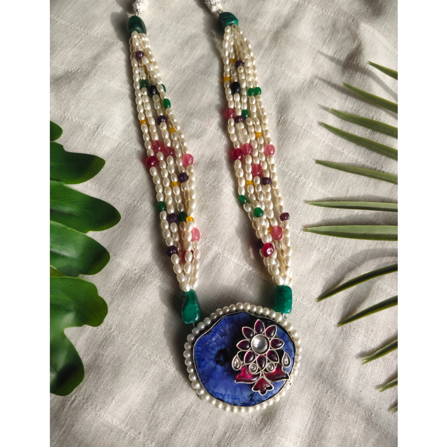 Beautiful Designer Natural Stone Pendant Necklace