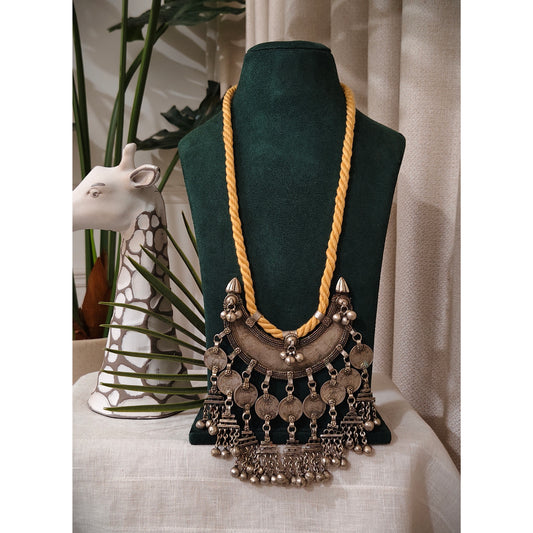 Beautiful Tribal Chaand Vintage Necklace With Handmade Dori
