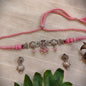 Beautiful Designer Stone Embedded Sleek Choker With Earrings