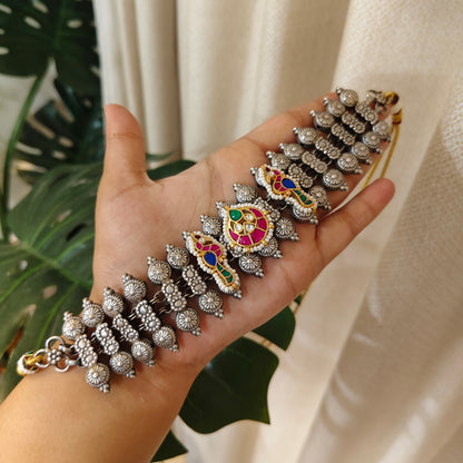 Beautiful Designer Kolhapuri Choker With Ahemdabadi Pachhi Kundan Detailing