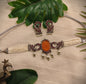 Beautiful Designer Peacock Stone Embedded Choker With Earrings