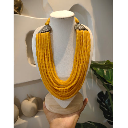 Beautiful Designer Beaded Multiple Lines Necklace