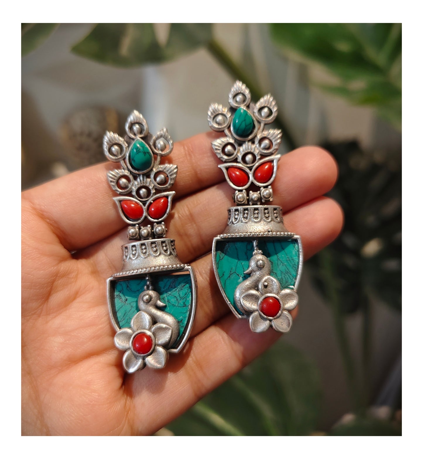 Beautiful Designer Stone Embedded Earrings