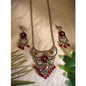 Beautiful Designer Brass Pendant Necklace With Earrings