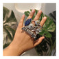 Beautiful Designer Stone Embedded Fusion Adjustable Ring