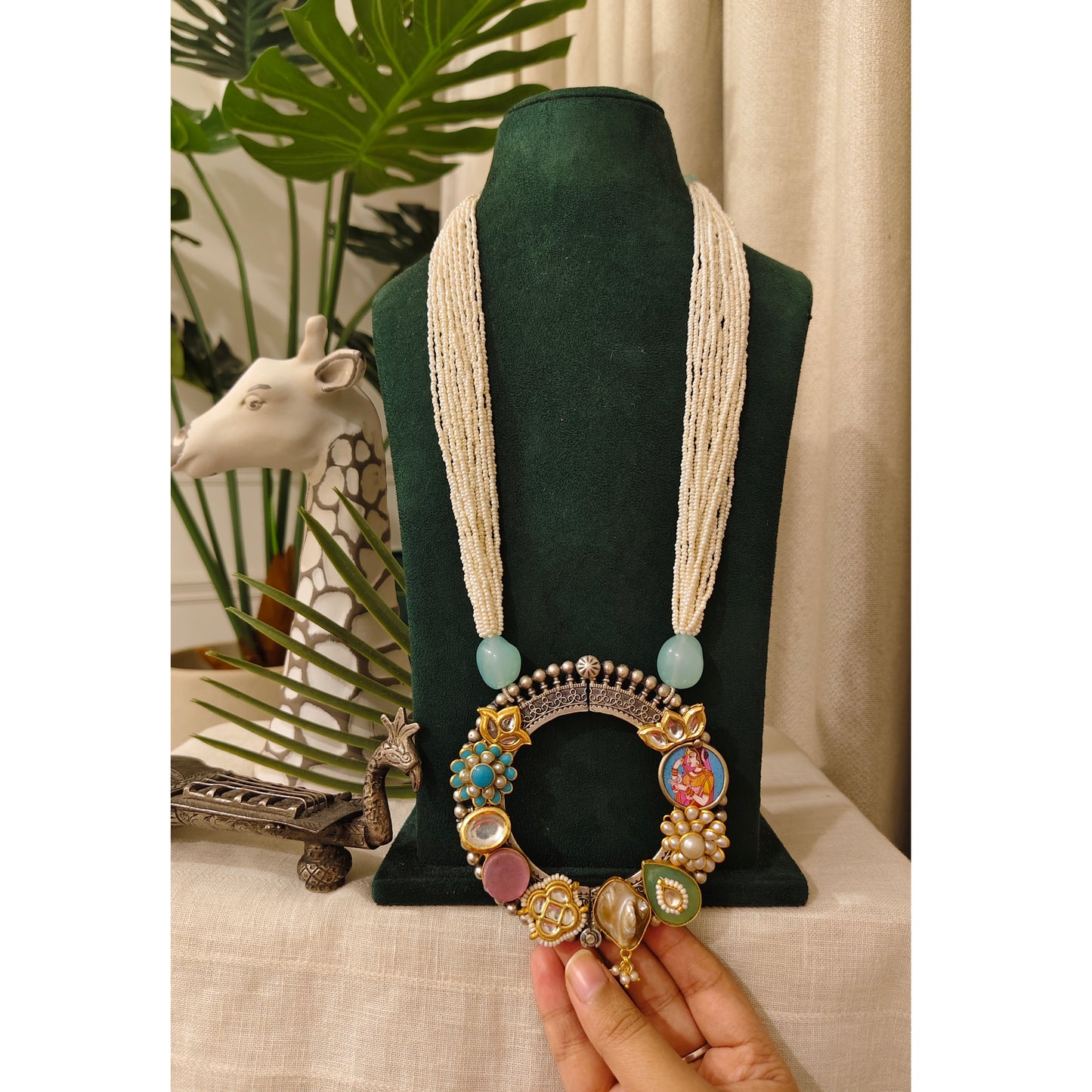 Beautiful Designer Fusion Pendant Long Necklace