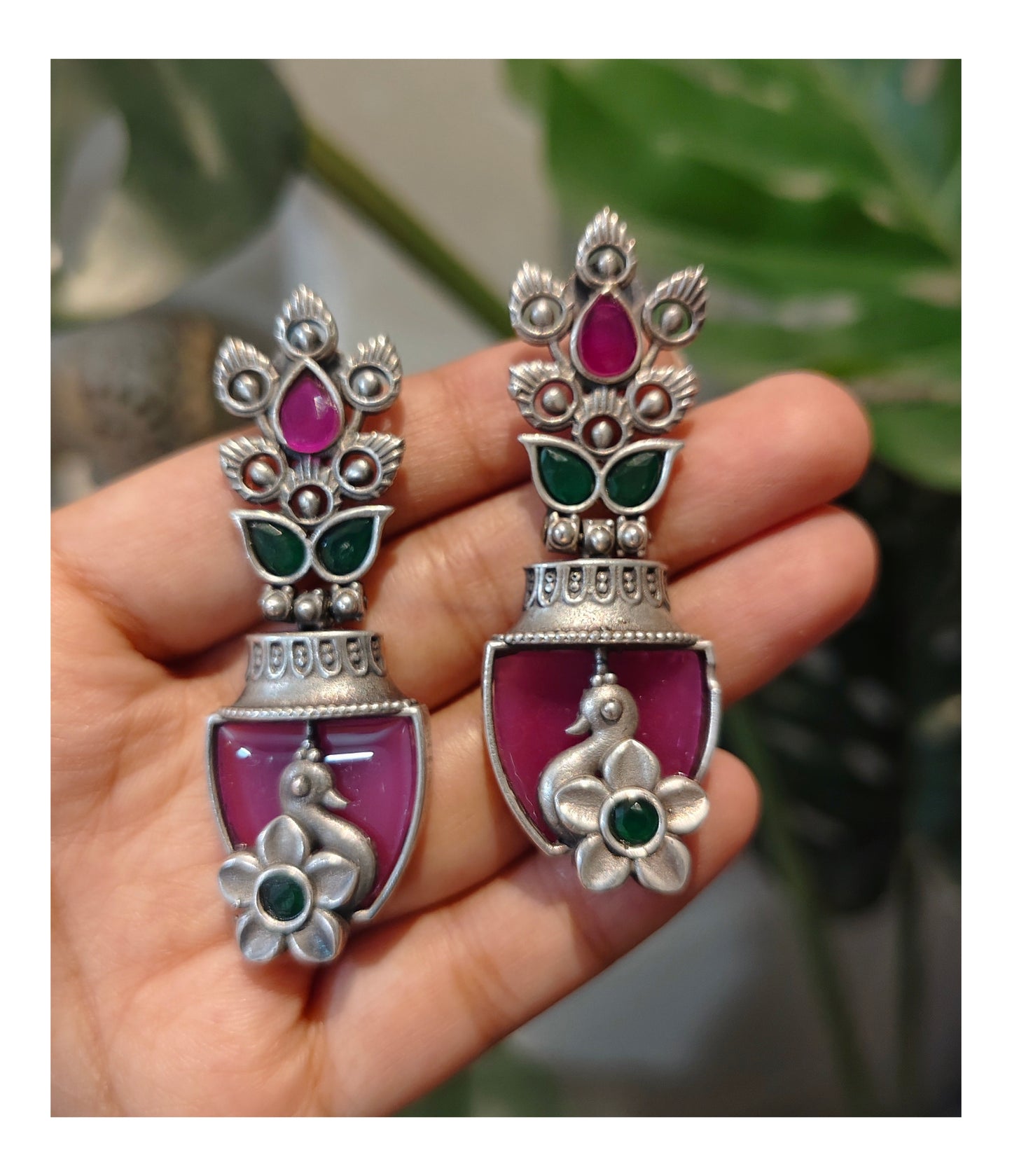 Beautiful Designer Stone Embedded Earrings
