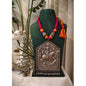 Beautiful Designer Thappa Work Huge Pendant Colorful Dori Necklace