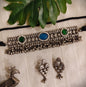 Beautiful Designer Stone Embedded Choker With Earrings