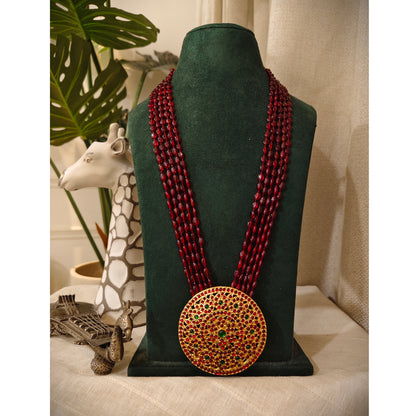 Beautiful Designer Rakodi Pendant Long Beaded Necklace (no earrings)