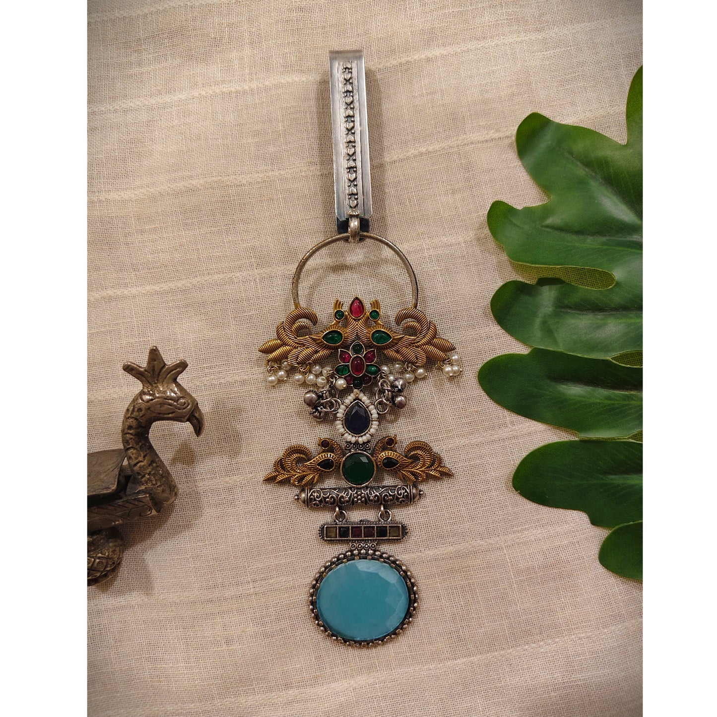 Beautiful Designer Dual Tone Stone Embedded Chaabi Guchha (To be worn on waist)