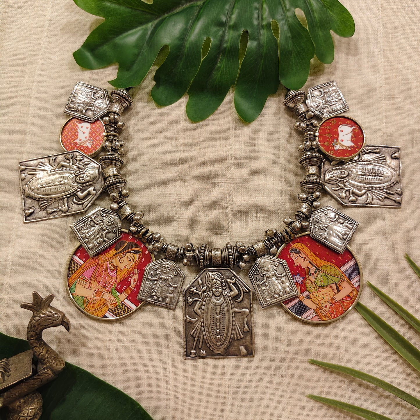 Beautiful Designer Painting Paatri Mix Neckpiece