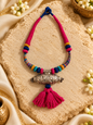 Beautiful Designer Taabeez Pendant Neckpiece With Handmade Colorful Dori