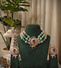 Beautiful Designer Beaded Neckpiece With Earrings