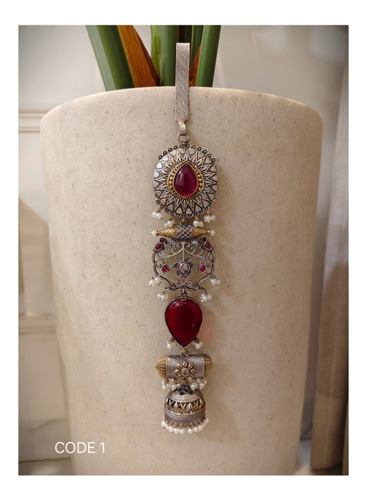 Beautiful Designer Stone Embedded Dual Tone Long Chaabi Gutchha (worn on the waist)