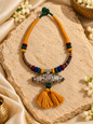 Beautiful Designer Taabeez Pendant Neckpiece With Handmade Colorful Dori