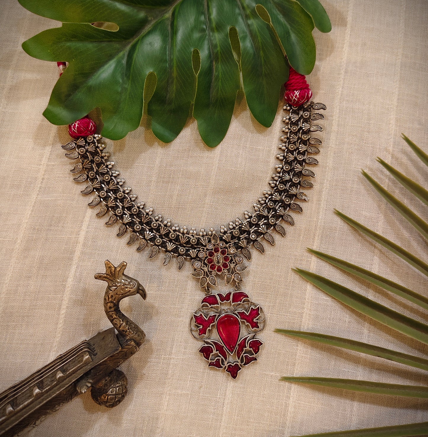 Beautiful Designer Stone Embedded Pendant Neckpiece
