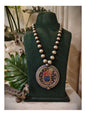 Beautiful Designer Painting Pendant With Ball Chain Mala Necklace