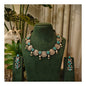 Beautiful Designer Firoza Stones Neckpiece With Earrings