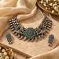 Beautiful Designer Jaal Neckpiece With Earrings